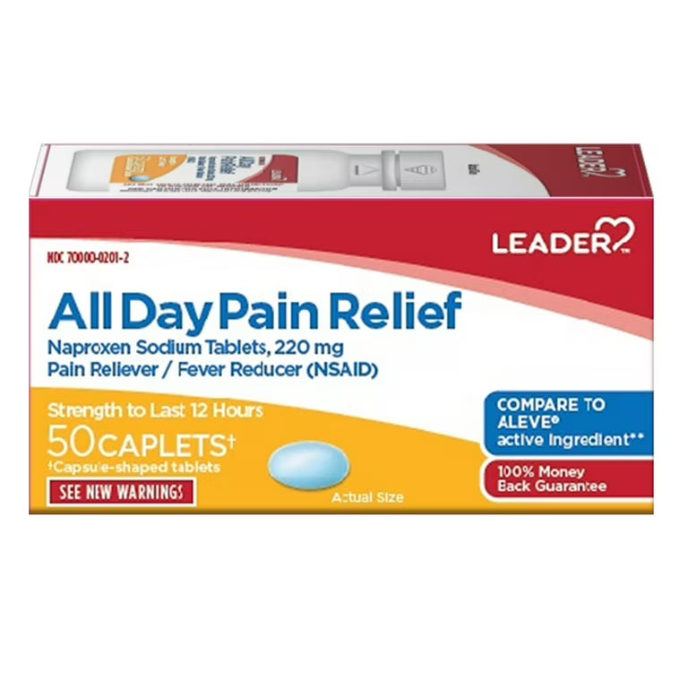 Leader 12 heures soulagement de la douleur et réducteur de fièvre 220MG comprimés - 24 ct