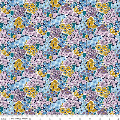 Tela Liberty Tudor Celebration Rossellie Blooms - 44"/45" por Yarda
