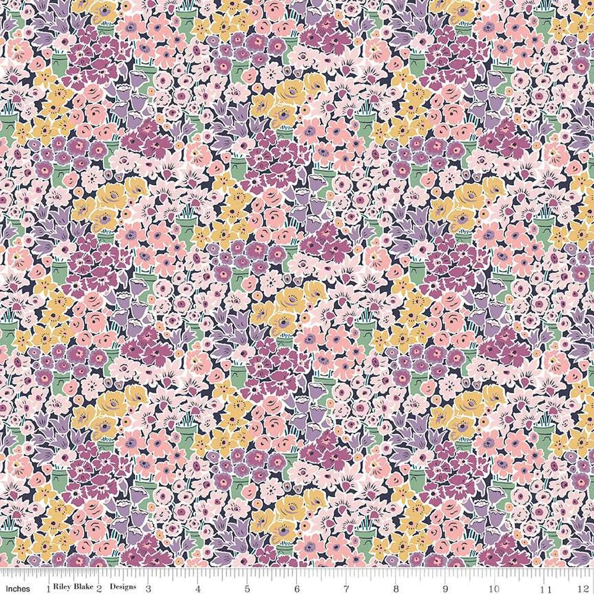 Tissu Liberty Tudor Celebration Rossellie Blooms au mètre