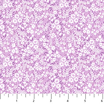 Tela de algodón Lilac Flora Vista Pocket Posies - 44"/45" por yarda