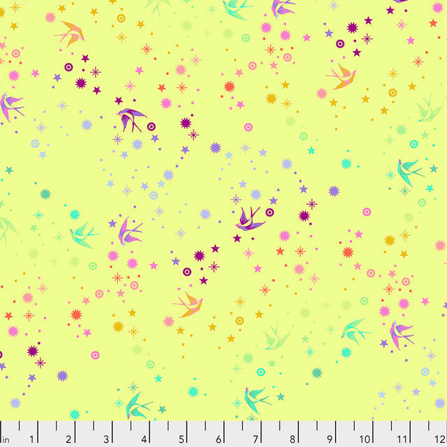 Poussière de Fée Citron Tula's True Colors Tissu en Coton au Mètre
