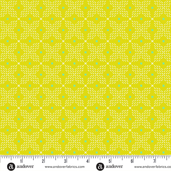 Tissu en coton Limeaid Double Crossed Color Pop Playground