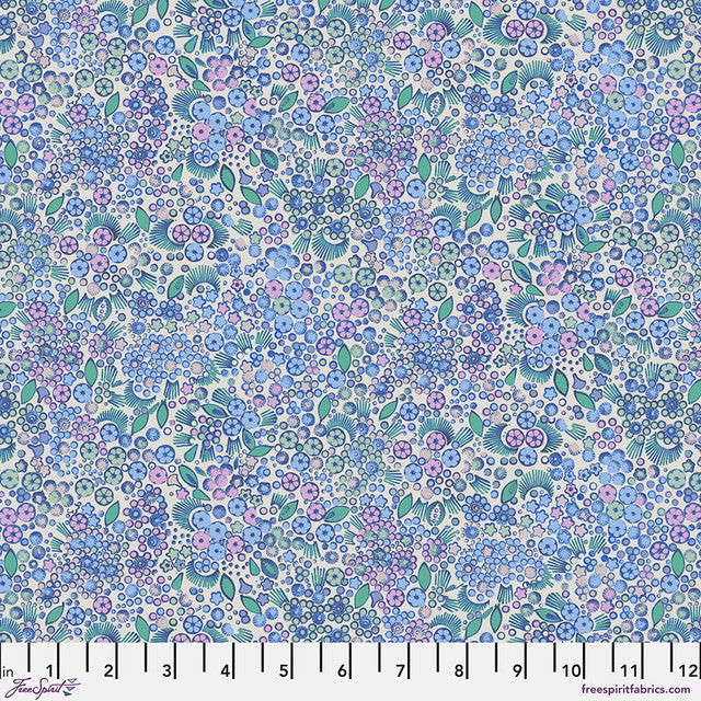 Little Meadow Blue Flourish And Bloom Cotton Fabric Per Yard