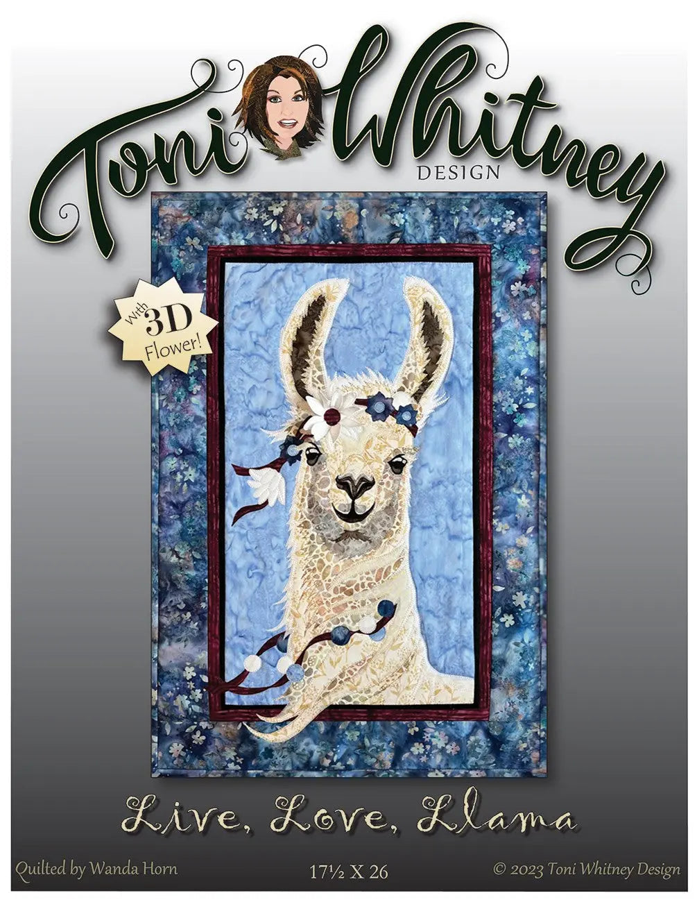 Patrón de Costura para Colgante de Pared Live Love Llama