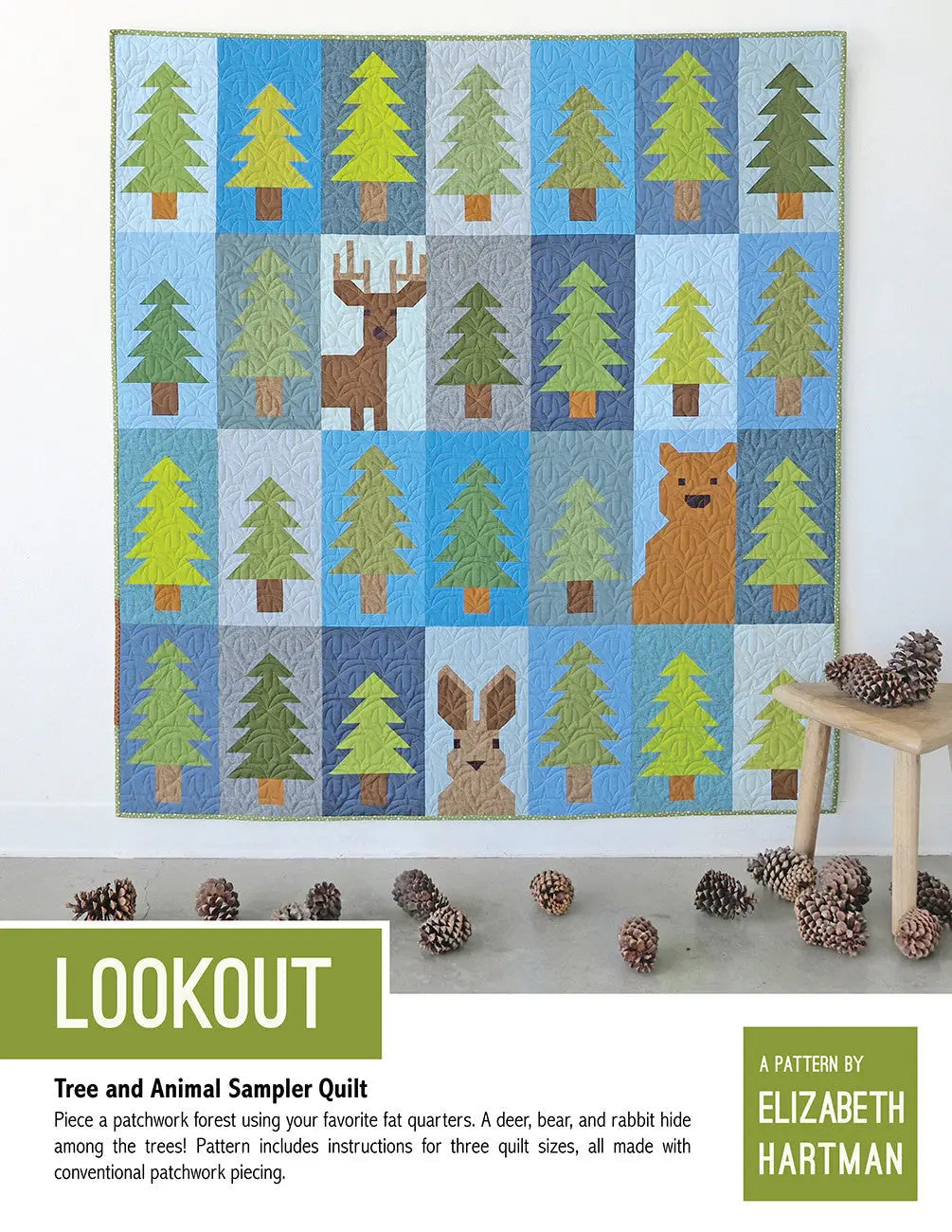 Patron de Quilt Lookout - Design Thématique de la Forêt