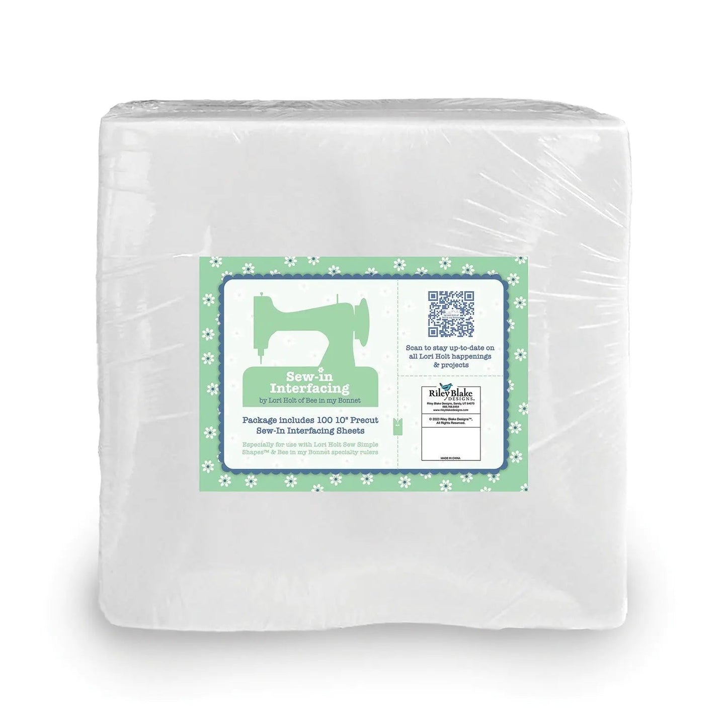 Lori Holt Sew-In Interfacing 10in Precut Squares - 100 Pack