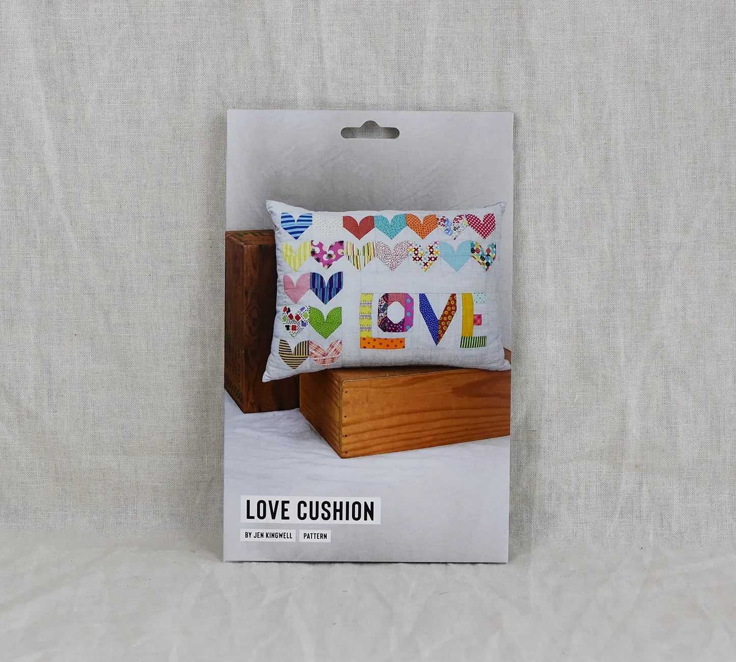 Love Cushion Sewing Pattern by Jen Kingwell