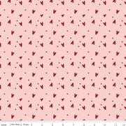 Tissu en coton rose à cœurs Love You Always - 43"/44" par yard