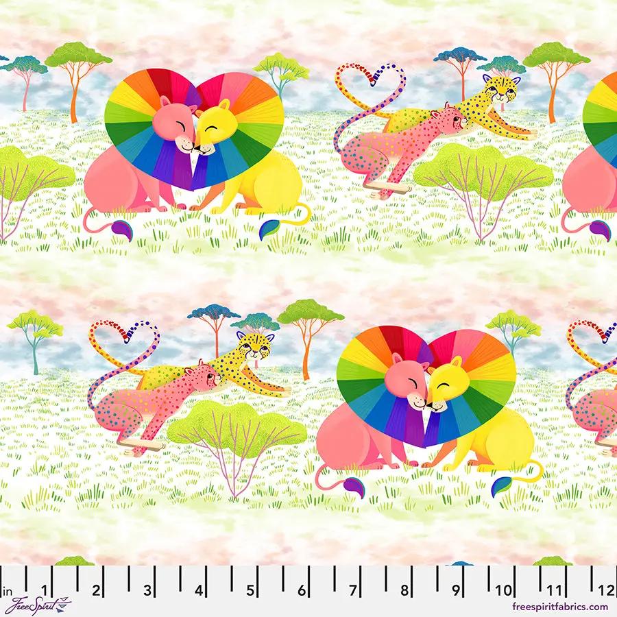Love in the Savanna Multi Cotton Fabric - 44"/45" Per Yard