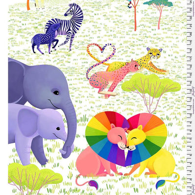 Tissu en coton Love in the Wild - 44"/45" par yard