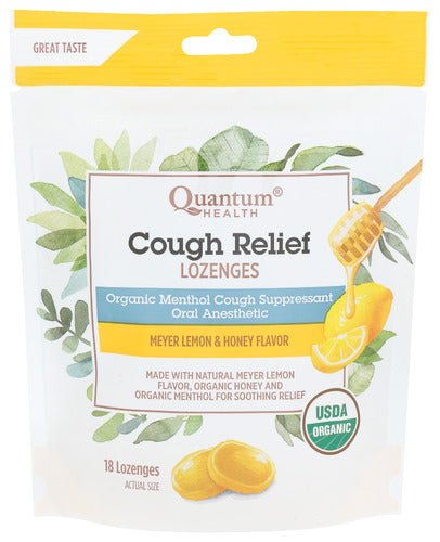 Organic Cough Relief Drops - Soothing Comfort by Quantum Health - Korvel