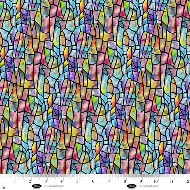 Tissu en coton Metro Mirage en verre craquelé bleu clair - 44"/45" par yard
