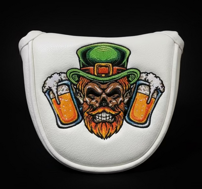 Irish Luck Skull Golf Headcover - Edgy Style Meets Tradition