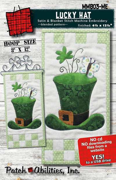 Lucky Hat Pattern - Machine Embroidery Version