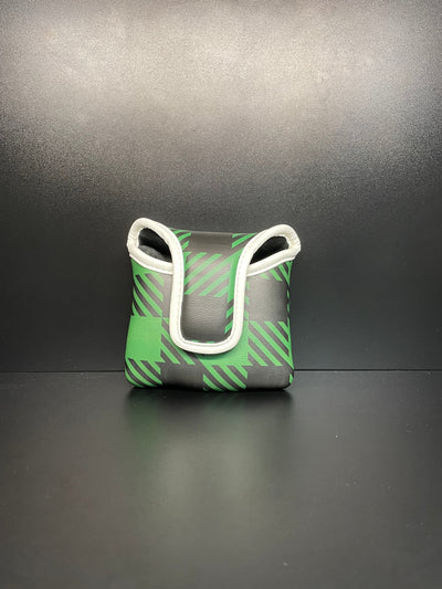 Encantadora funda de palo de golf con diseño de trébol a cuadros irlandeses