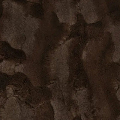 Luxe Cuddle Hide Chocolate Fabric per Yard