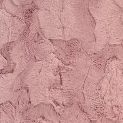 Luxe Cuddle Hide Woodrose Fabric per Yard