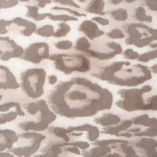 Coconut Cream Luxe Cuddle Bunny Jungle Cat Fabric