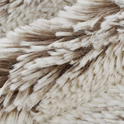 Luxe Cuddle Frosted Shaggy Cocoa/Snow Fabric - 58"/60" per Yard