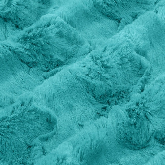 Tela Luxe Cuddle Glacier Teal - 58" por Yarda
