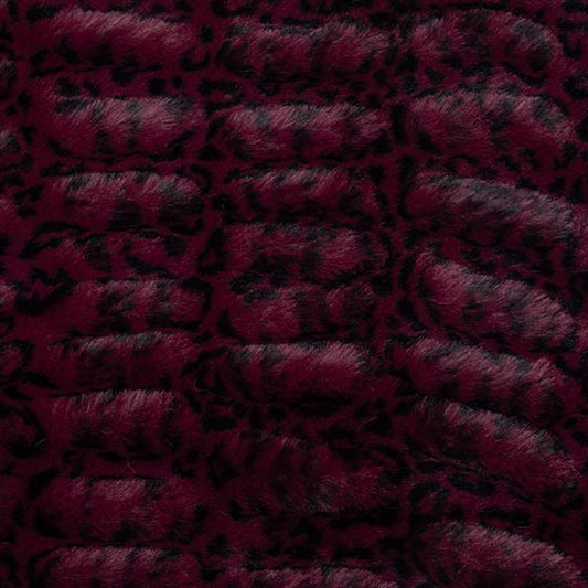 Merlot Luxe Cuddle Milan Cheetah Fabric per Yard