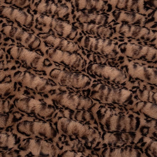 Tissu Luxe Cuddle Milan Cheetah Chocolat Suisse par Yard