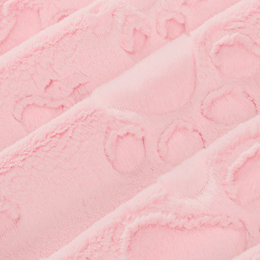 Tela Luxe Cuddle Paws Blush - 58" de ancho