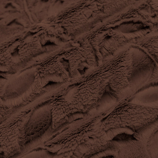 Tela Luxe Cuddle Poppy Café - 58" de ancho