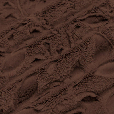 Tela Luxe Cuddle Poppy Café - 58" de ancho