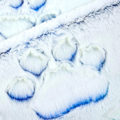 Tela Luxe Cuddle Prism Paws Azul Náutico - 58"