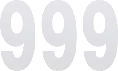Factory Effex Standard Numbers 6in. - White - No. 9