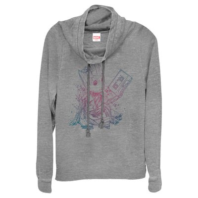 Junior's Marvel Grootient Cowl Neck Sweatshirt