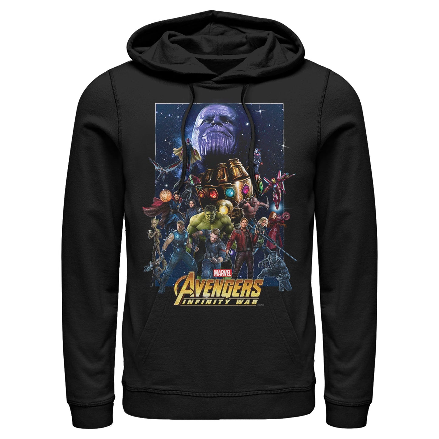 Hoodie léger avec affiche Marvel Overload pour homme
