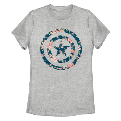 Women's Marvel Captain Floral T-Shirt