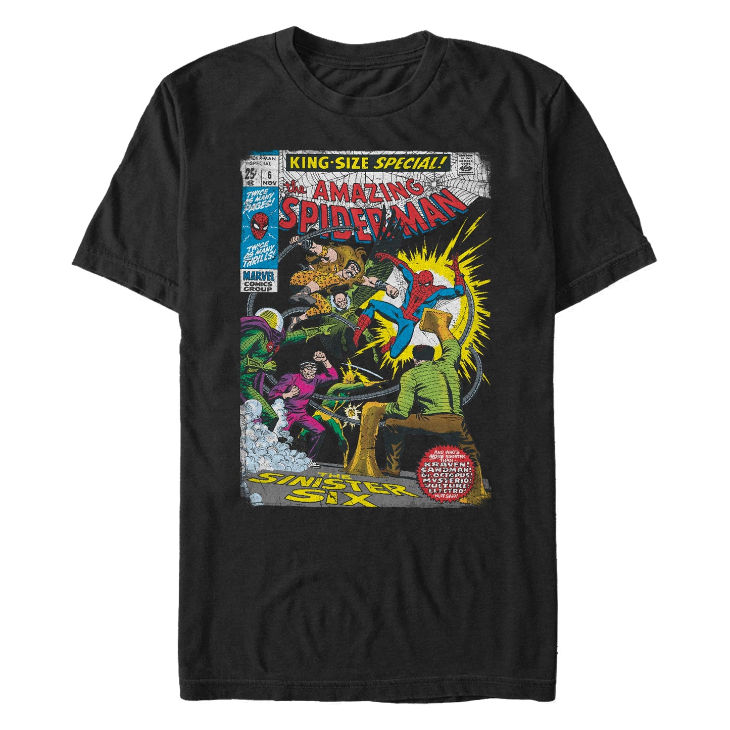 Camiseta de cómic Sinister 6 de Marvel para hombres