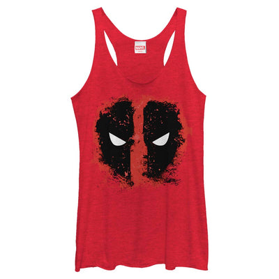 Junior's Marvel Deadpool Paint Splatter Tank Top