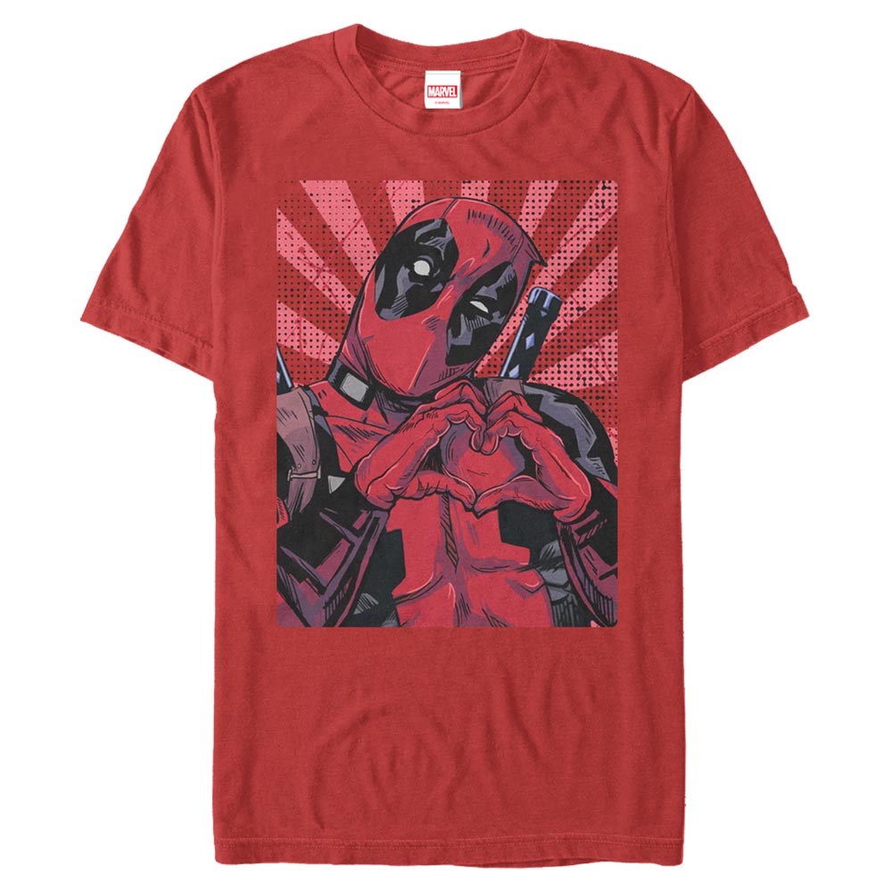 Men's Marvel Deadpool Close Heart T-Shirt