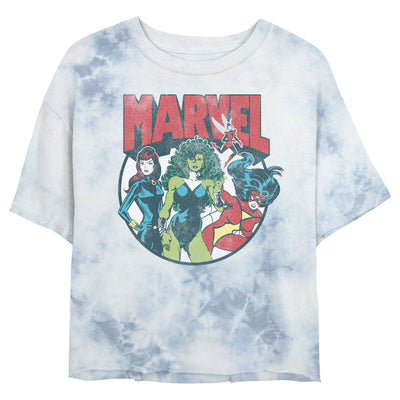Junior's Marvel Gals Bombard Tie-Dye Tank Top