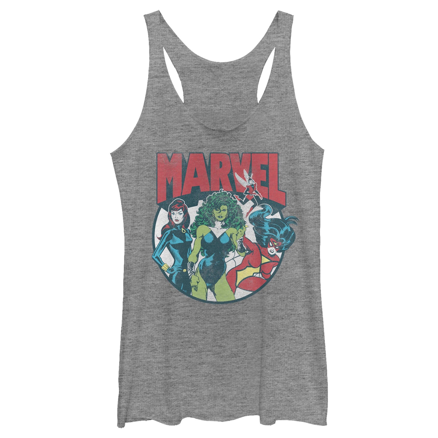 Junior's Marvel Gals Graphic Flowy Tank Top