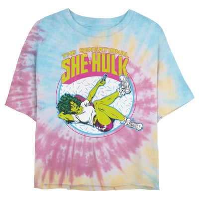 Junior's Marvel She-Hulk Tie-Dye Swirl T-Shirt