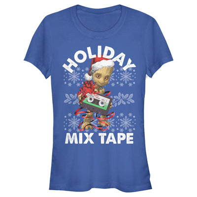 Junior's Marvel Groot Holiday Mix Tape T-Shirt