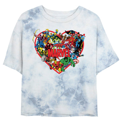 T-shirt tie-dye cœur de héros Marvel pour juniors