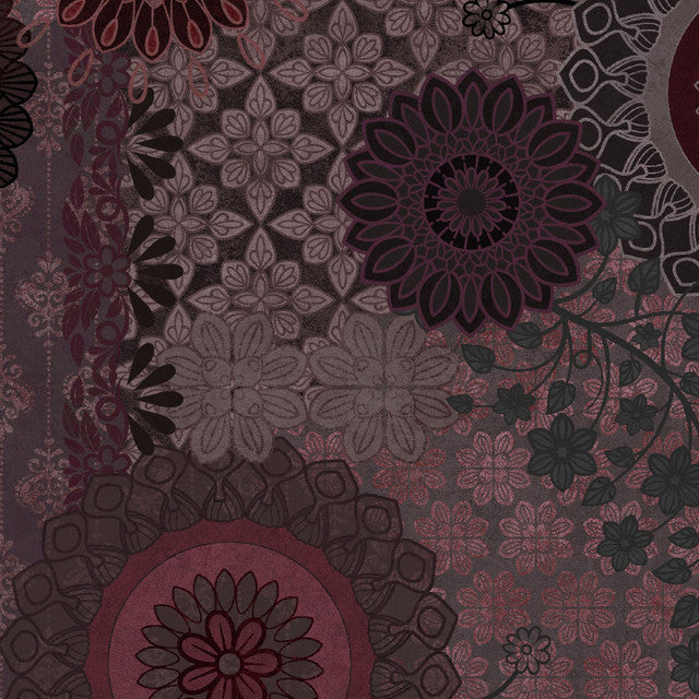 Tela de Algodón Patchwork en Negro y Marrón Operetta - 43"/44" por Yarda