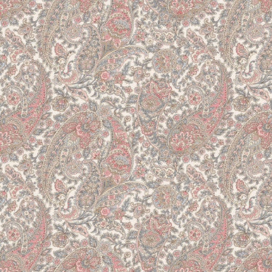 Paisley Multi Meadow Blush Cotton Fabric - 43"/44" Per Yard