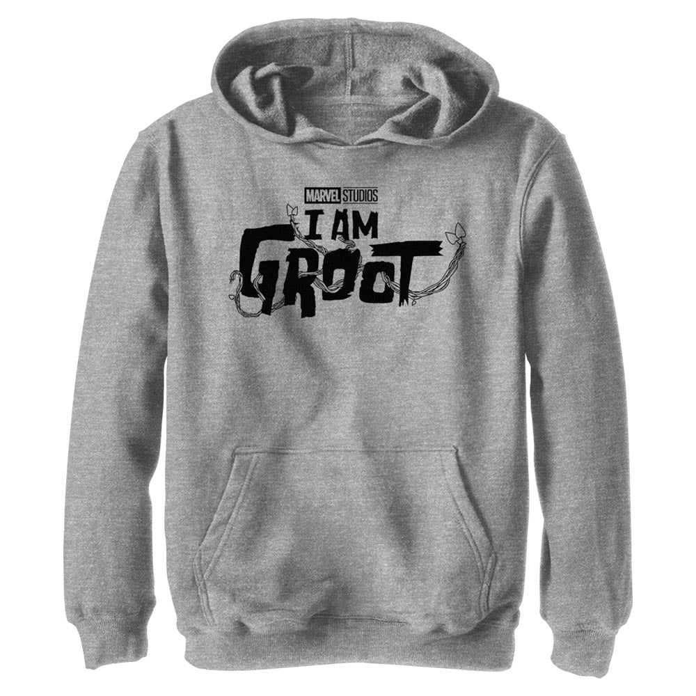Hoodie léger avec logo noir Groot de Marvel pour garçon