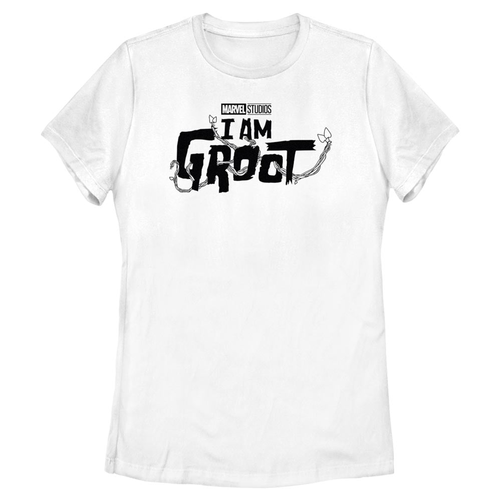 Camiseta de Logo Negro Groot de Marvel para Mujeres