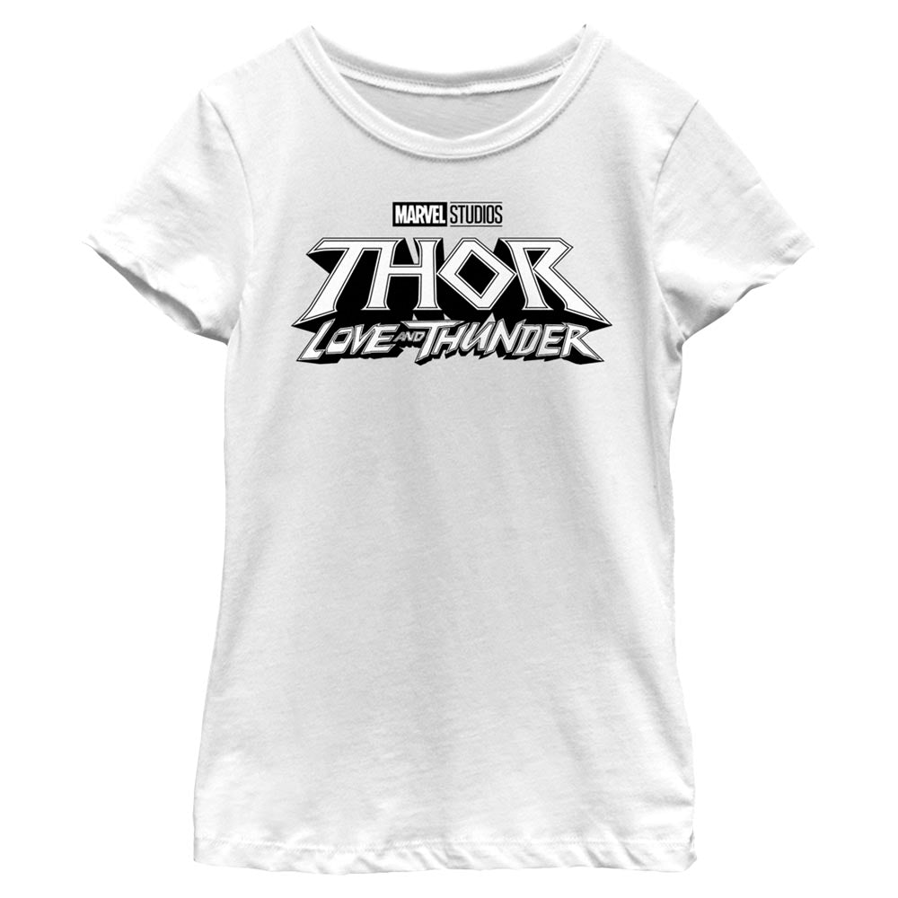 T-shirt blanc avec logo Marvel pour fille