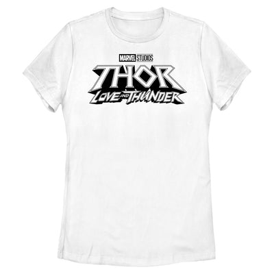 T-shirt logo blanc Marvel pour femmes