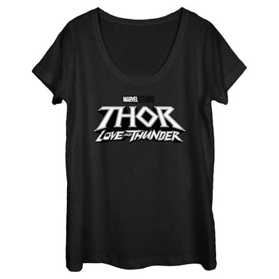 T-shirt à col rond blanc logo Marvel pour femmes