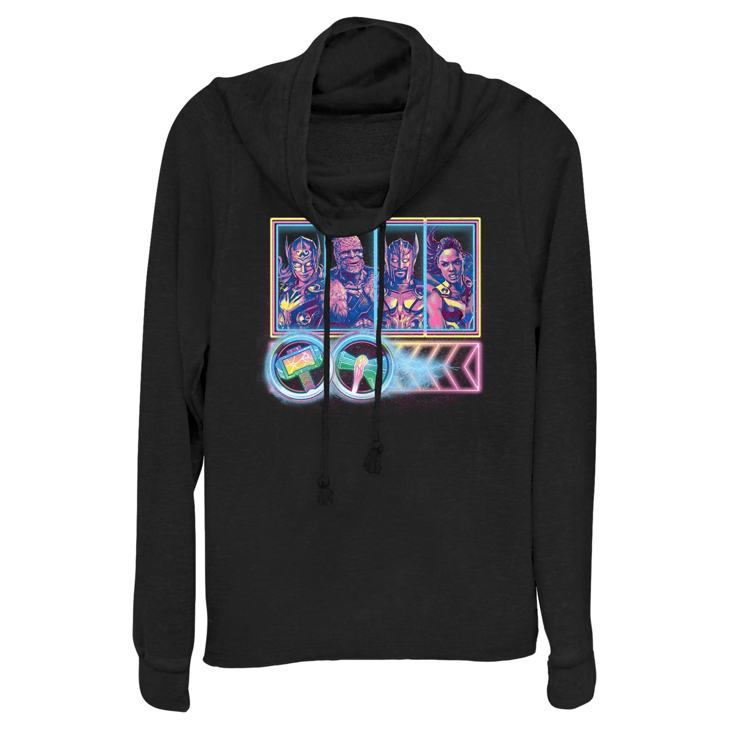 Sudadera con cuello de cowl Junior's Marvel Neon Thunder Love
